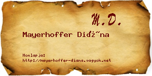 Mayerhoffer Diána névjegykártya