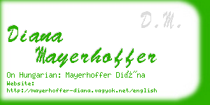 diana mayerhoffer business card
